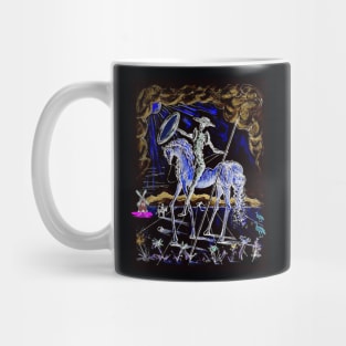 Don Quixote Fantasy Abstract Silhouette Dali Print Mug